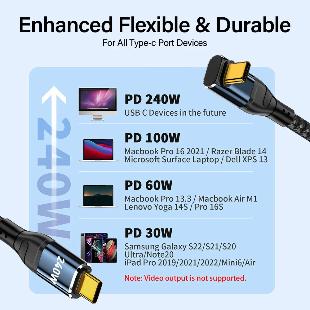 Disrupto USB-C to USB-C Cable PD3.1 240W - Ultra-Fast Charging